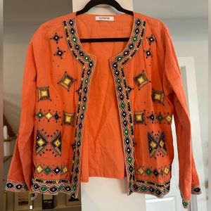 ASOS jacket with embroidery and mirror detail - Size Large